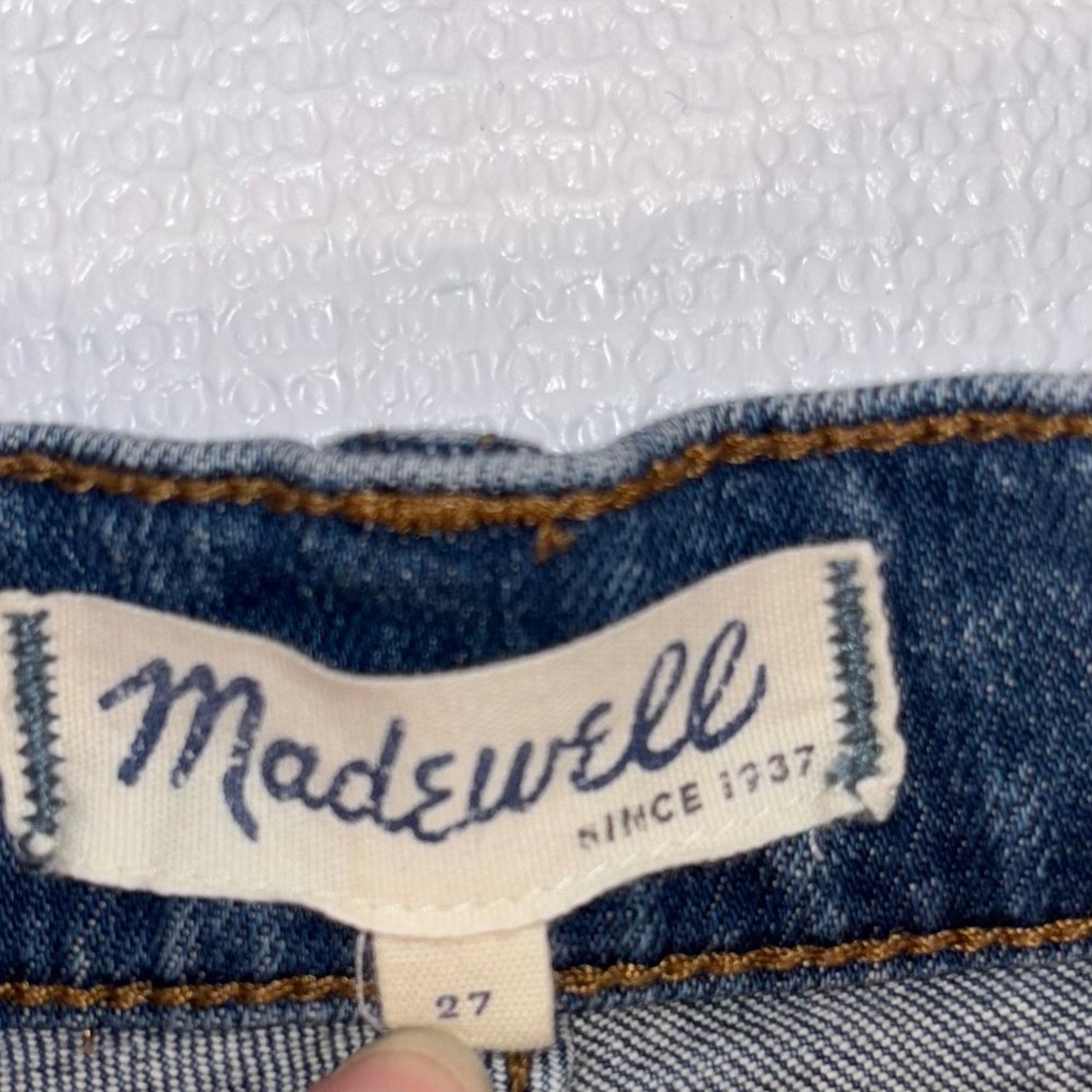 Madewell Denim High Rise Cuffed Jean Shorts Women's Size 27 Casual - Picture 2 of 5